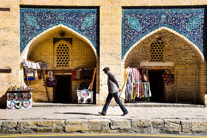 Vista delle strade di Bukhara, città dell'Uzbekistan capitale della regione omonima.