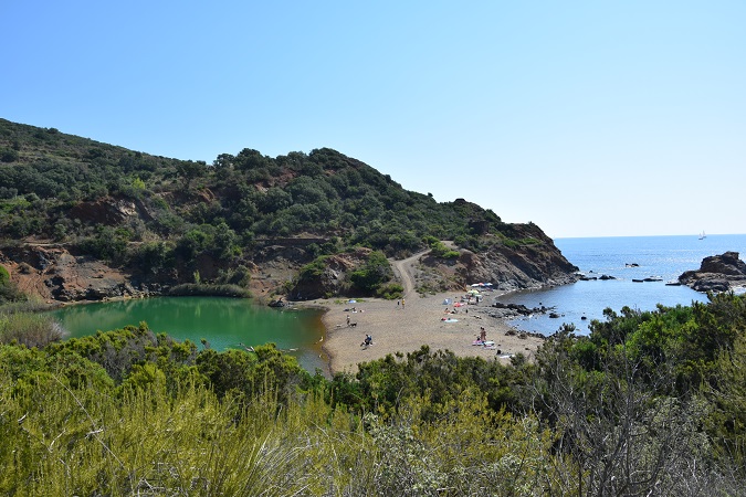 La spiaggia di Terranera, sulla costa meridionale dell'isola d'Elba