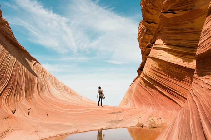 Una fotografia scattata all'Antelope Canyon, simbolo dello stupore del viaggio, tema di Ulissefest 2025.