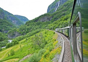 Oslo (treno) Myrdal (treno Turistico) Flåm (barca) Bergen.jpg