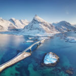 Veduta invernale delle isole Lofoten