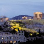 La bellezza dell'Acropoli illuminata