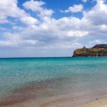 Spiaggia del Poetto e la Sella del Diavolo