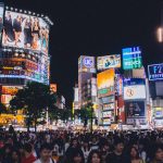 Il trafficato incrocio di Shibuya