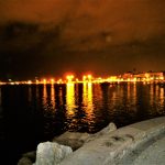 Panorama serale sul mare di Nafplio