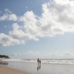 La spiaggia davanti al resort a Bazaruto