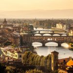 Veduta di Firenze con l'Arno e il Ponte Vecchio