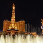 Vista delle fontane di Las Vegas