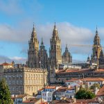 Veduta dal parco Alameda a Santiago de Compostela