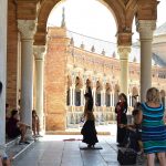 Ballerina di flamenco in Plaza de España