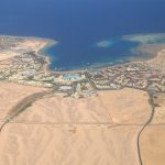 Vista di Hurghada dall'aereo
