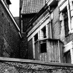 Particolare in bianco e nero del centro storico di Lille