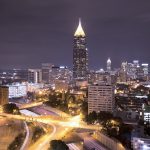 Vista notturna di Atlanta