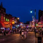 Vista notturna di Memphis