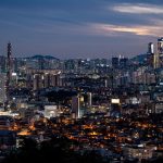 Vista notturna di Seoul