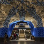L'interno di una stazione della metro di Stoccolma