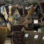 I tetti delle case di Deauville, Francia