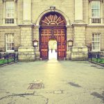 L'entrata del Trinity College di Dublino, Irlanda